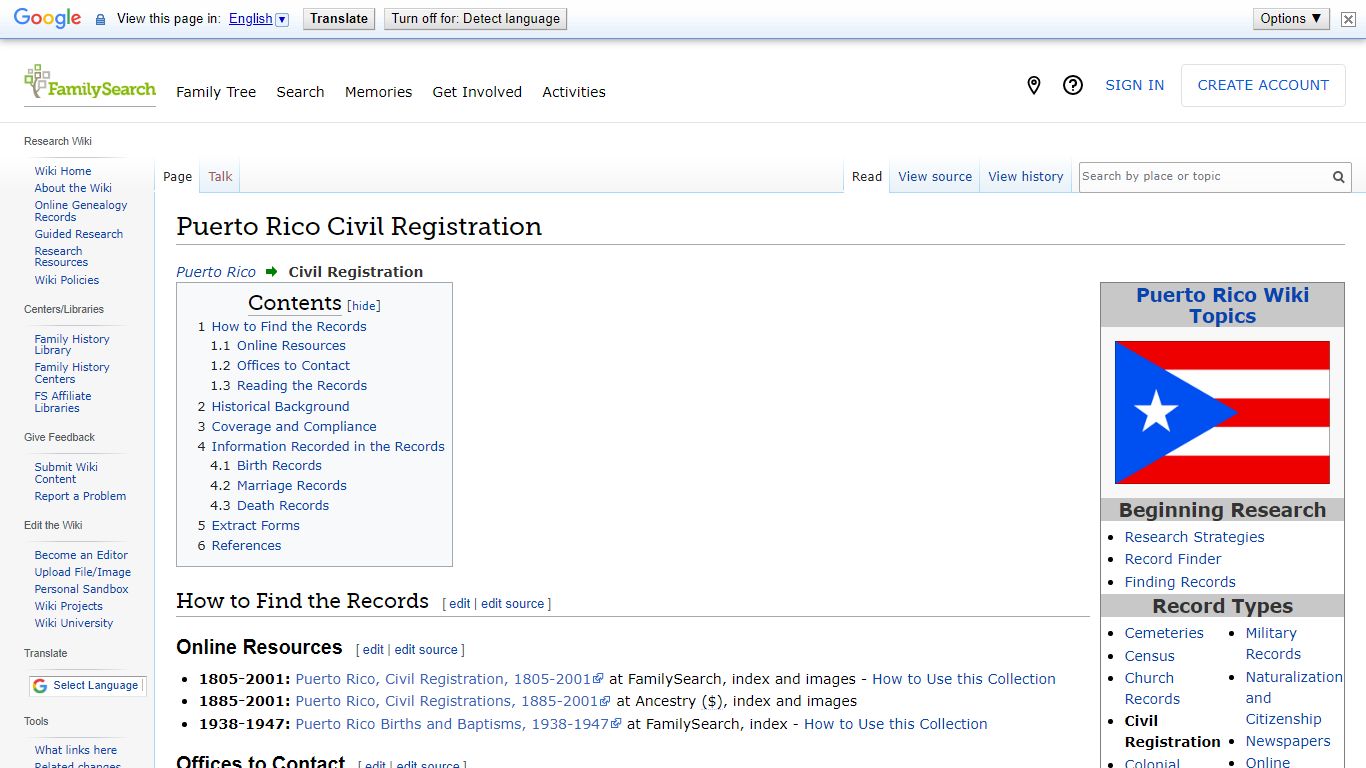 Puerto Rico Civil Registration • FamilySearch